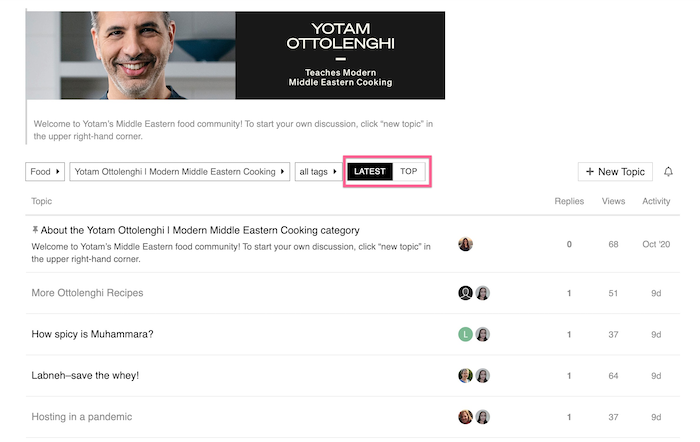 MasterClass community Yotam Ottolenghi