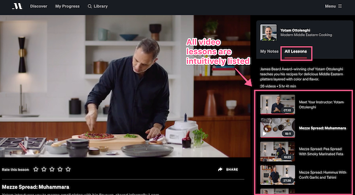 MasterClass Yotam Ottolenghi video lessons