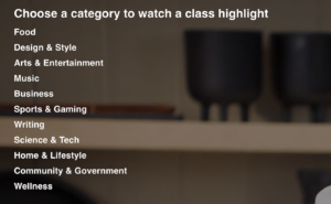 MasterClass Categories