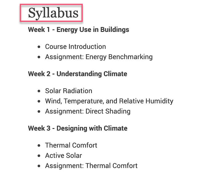 edX Syllabus