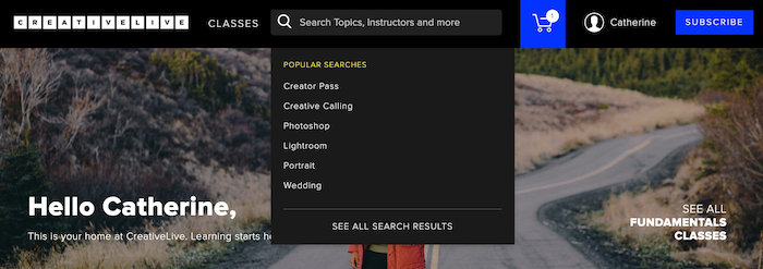 CreativeLive Search Classes