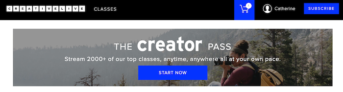 CreativeLive The creator Pass Option