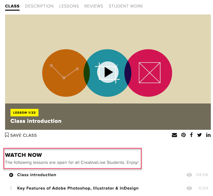 CreativeLive Preview the course