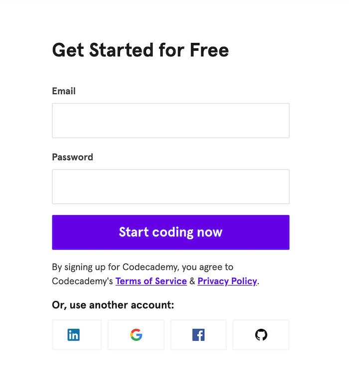 Codecademy Get Started