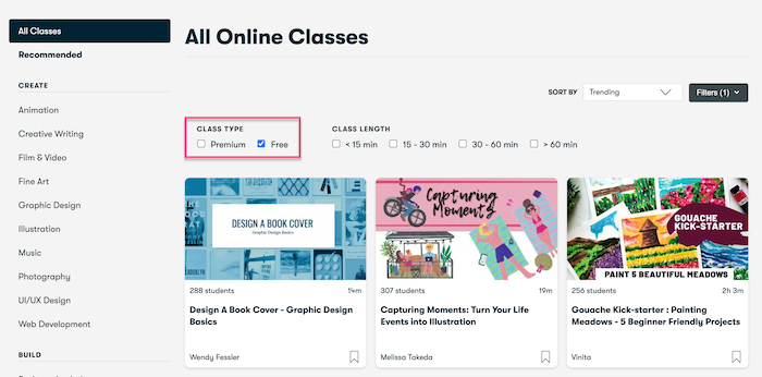 Free Skillshare Filters