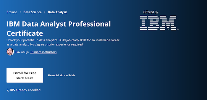 Data Analyst Coursera Courses
