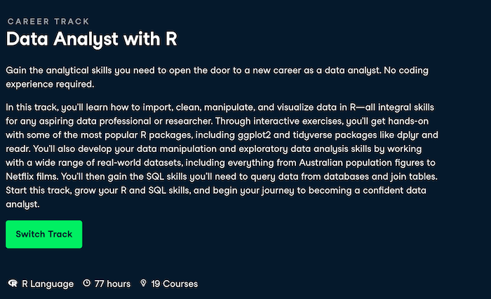 Data Analyst Datacamp Courses