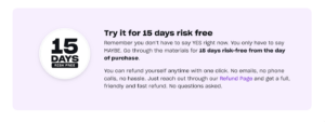 Mindvalley refund 15 day risk free