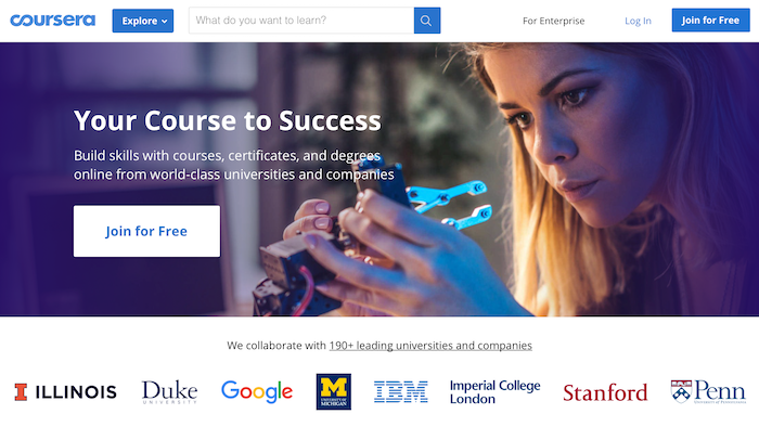 Coursera is an alternative to Udemy for its accredited certificates