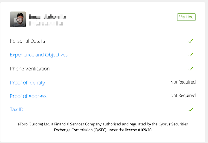 Verify your etoro account