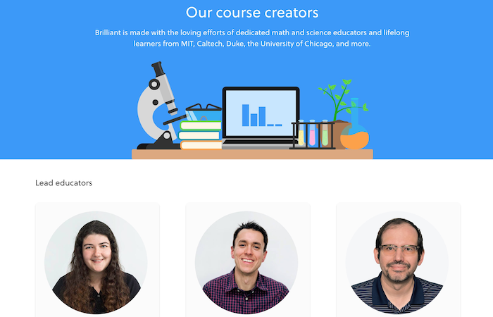 Brilliant course creators