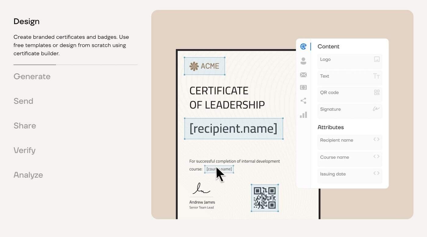 Certifier Design and Branding