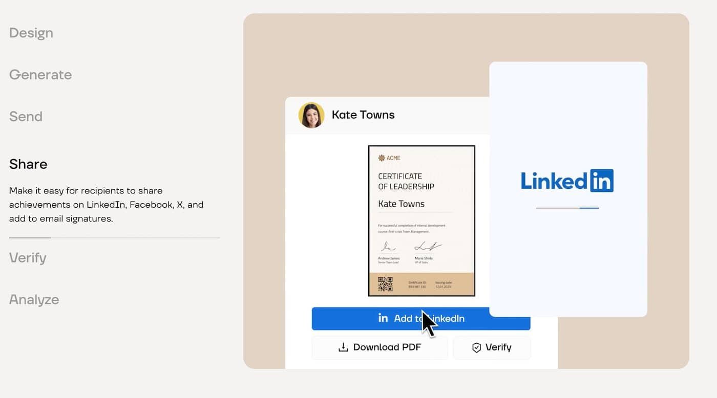 Certifier Digital Credential LinkedIn